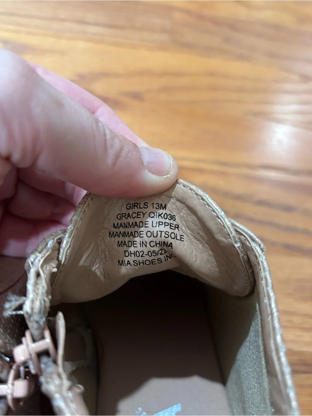 MIA Kids Gracey wedge sneakers with perforated detailing and a side zipper 13